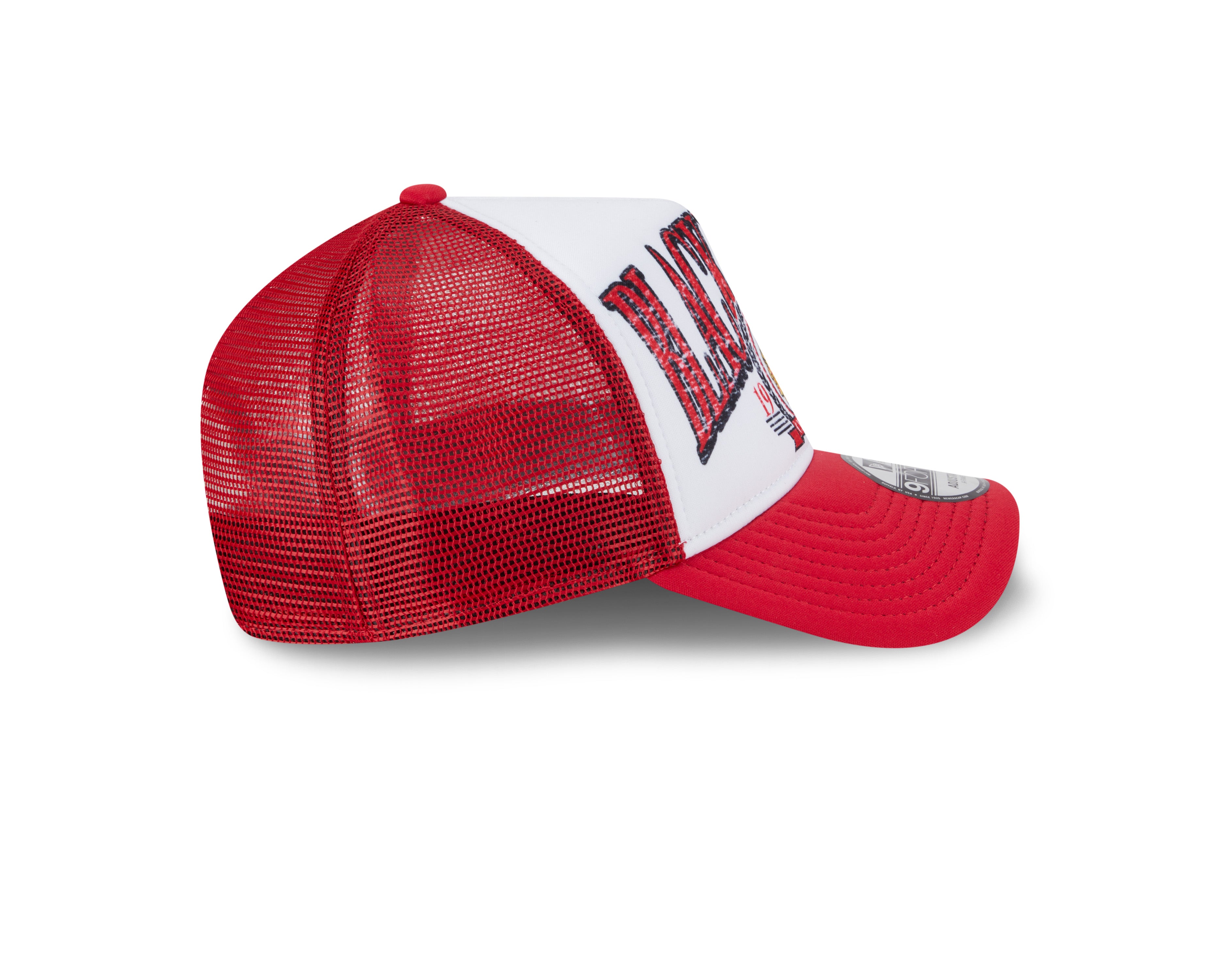 New Era - Chicago Blackhawks - DISTRESSED Trucker Cap - White/Red - Headz Up 