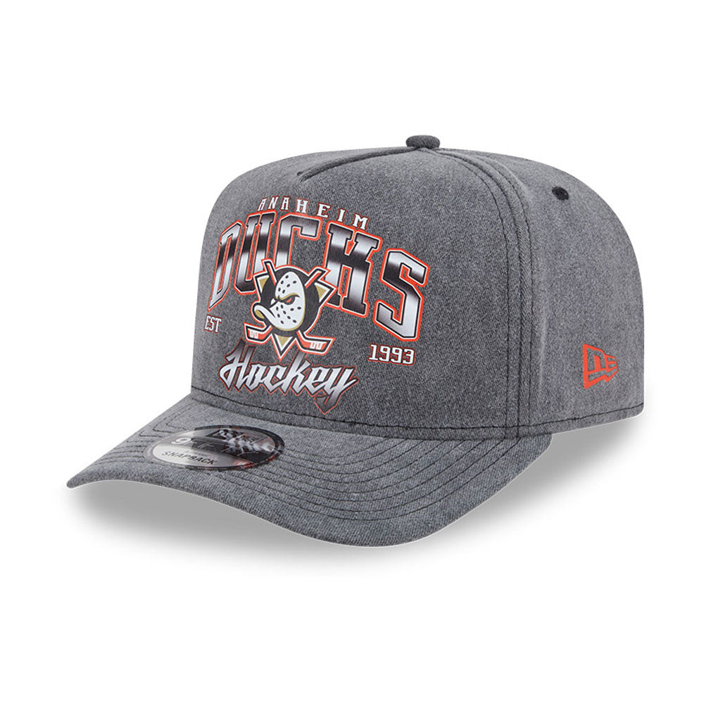 New Era - 9FORTY A-Frame Washed Cap - Anaheim Ducks - Black - Headz Up 