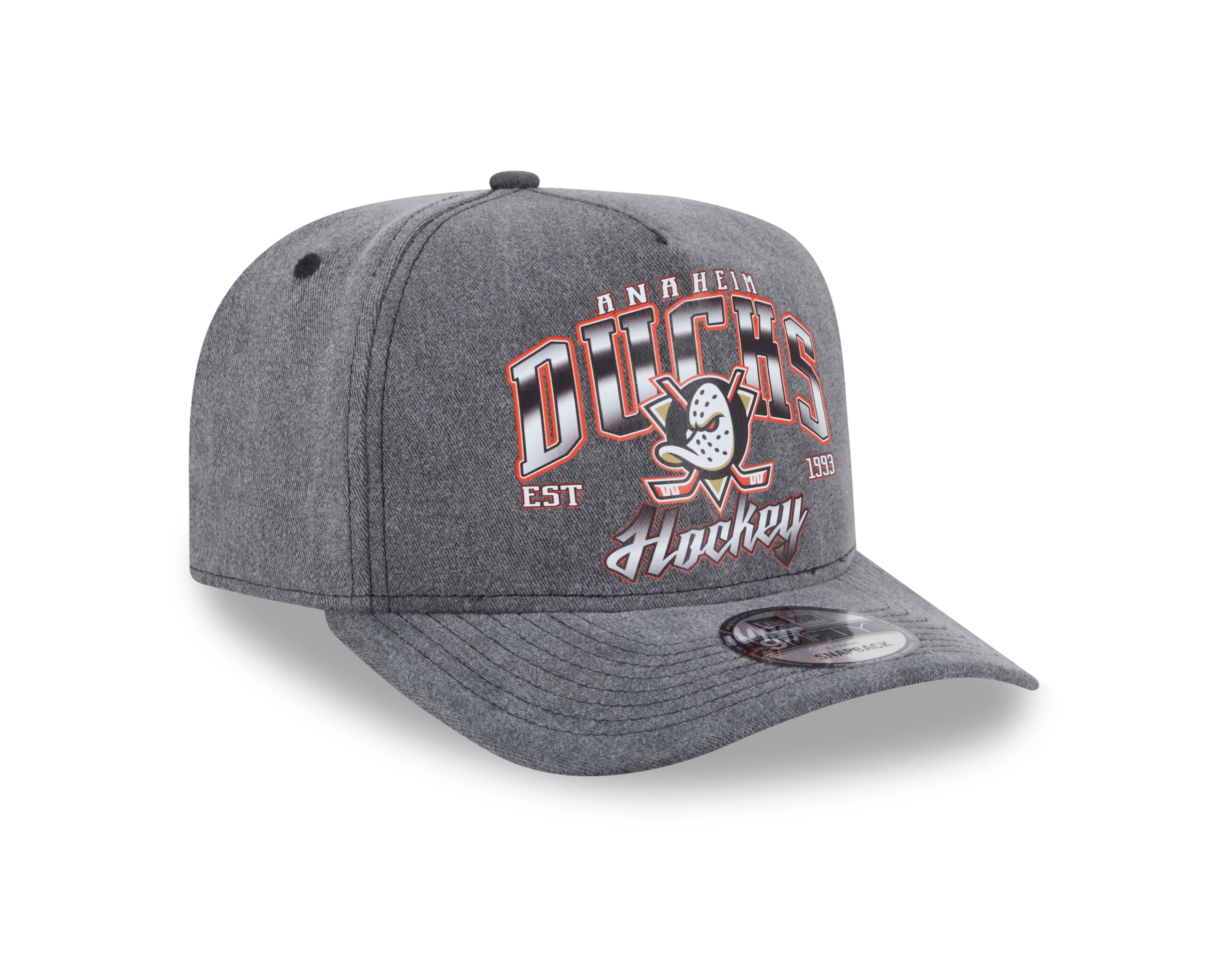 New Era - 9FORTY A-Frame Washed Cap - Anaheim Ducks - Black - Headz Up 