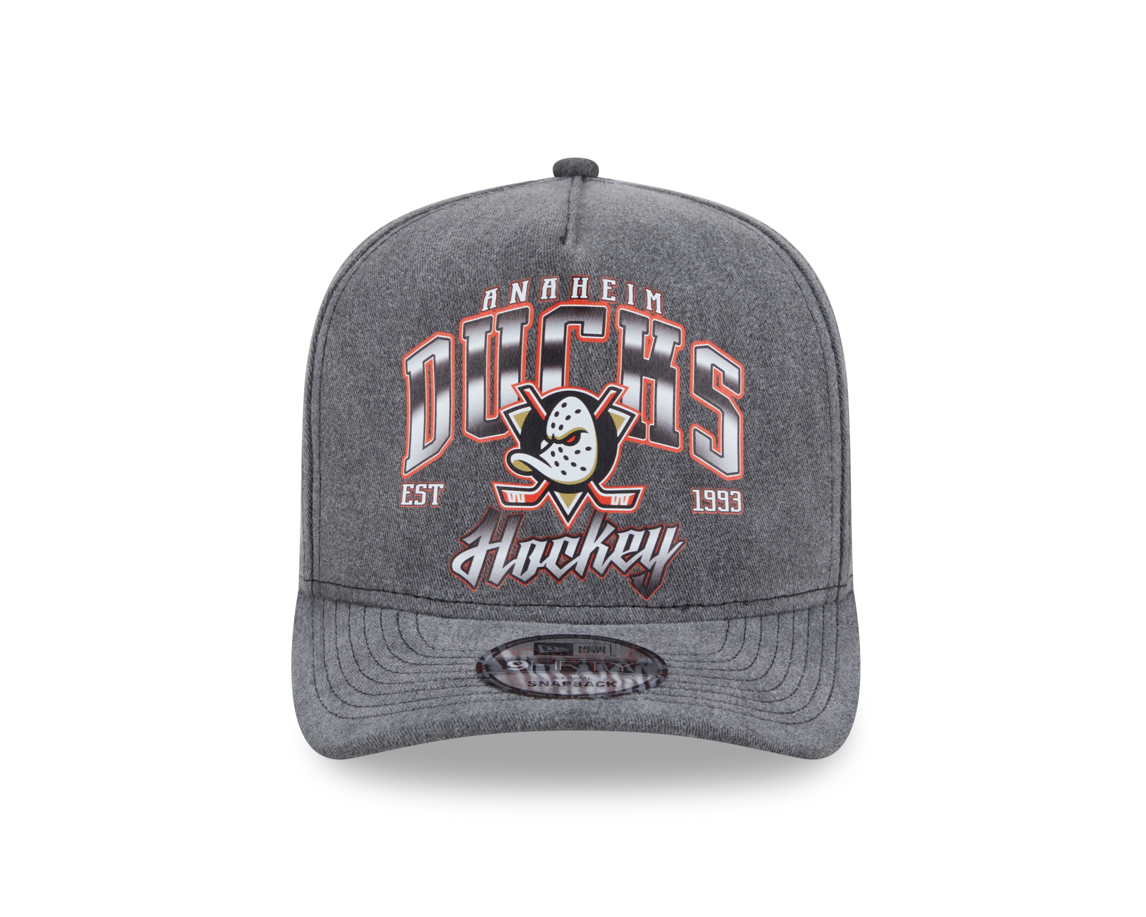 New Era - 9FORTY A-Frame Washed Cap - Anaheim Ducks - Black - Headz Up 