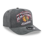 New Era - 9FORTY A-Frame Washed Cap - Chicago Blackhawks - Black - Headz Up 