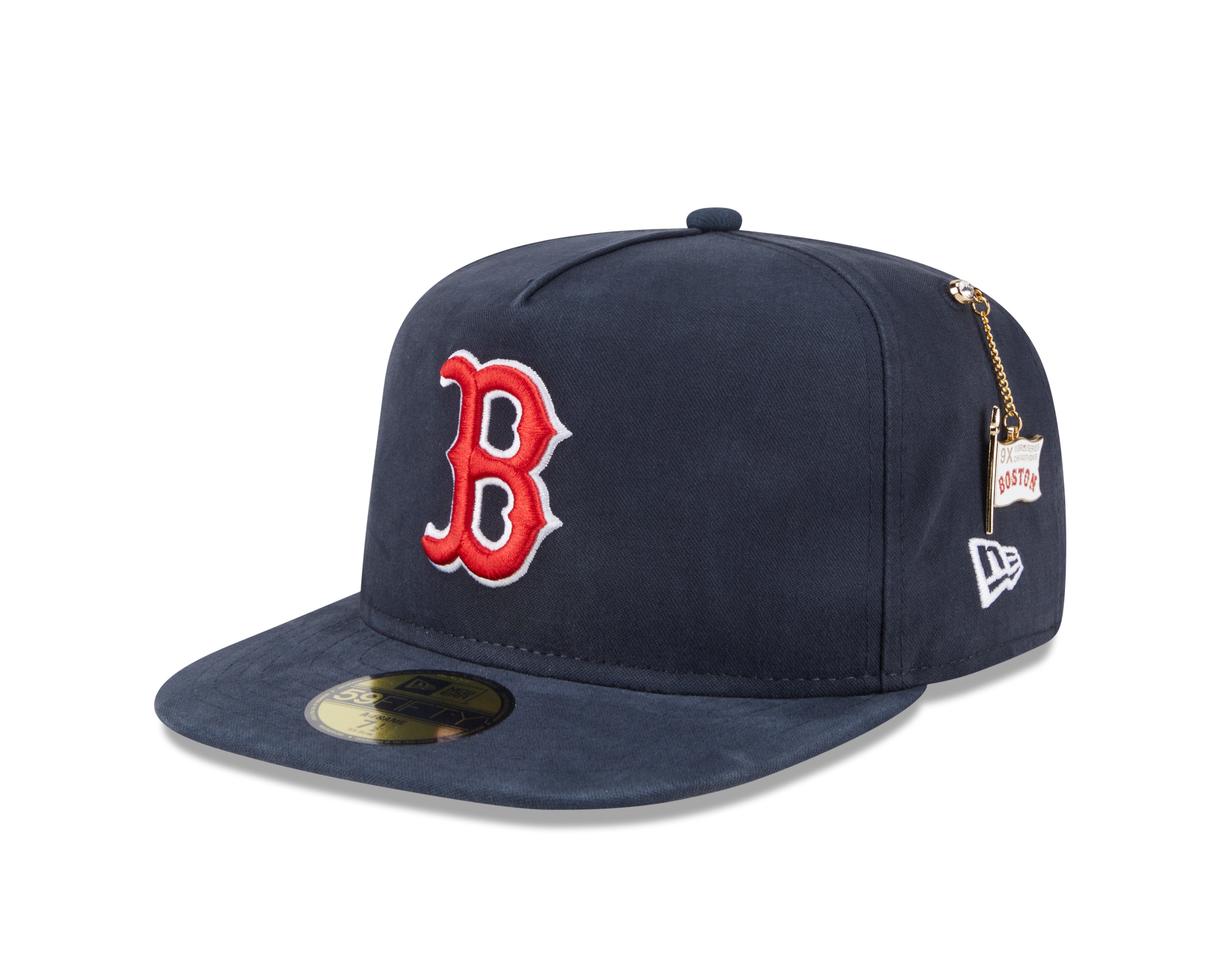 New Era - 59FIFTY Fitted A-Frame Cap - Championship Side Flag - Boston Red Sox - Navy - Headz Up 