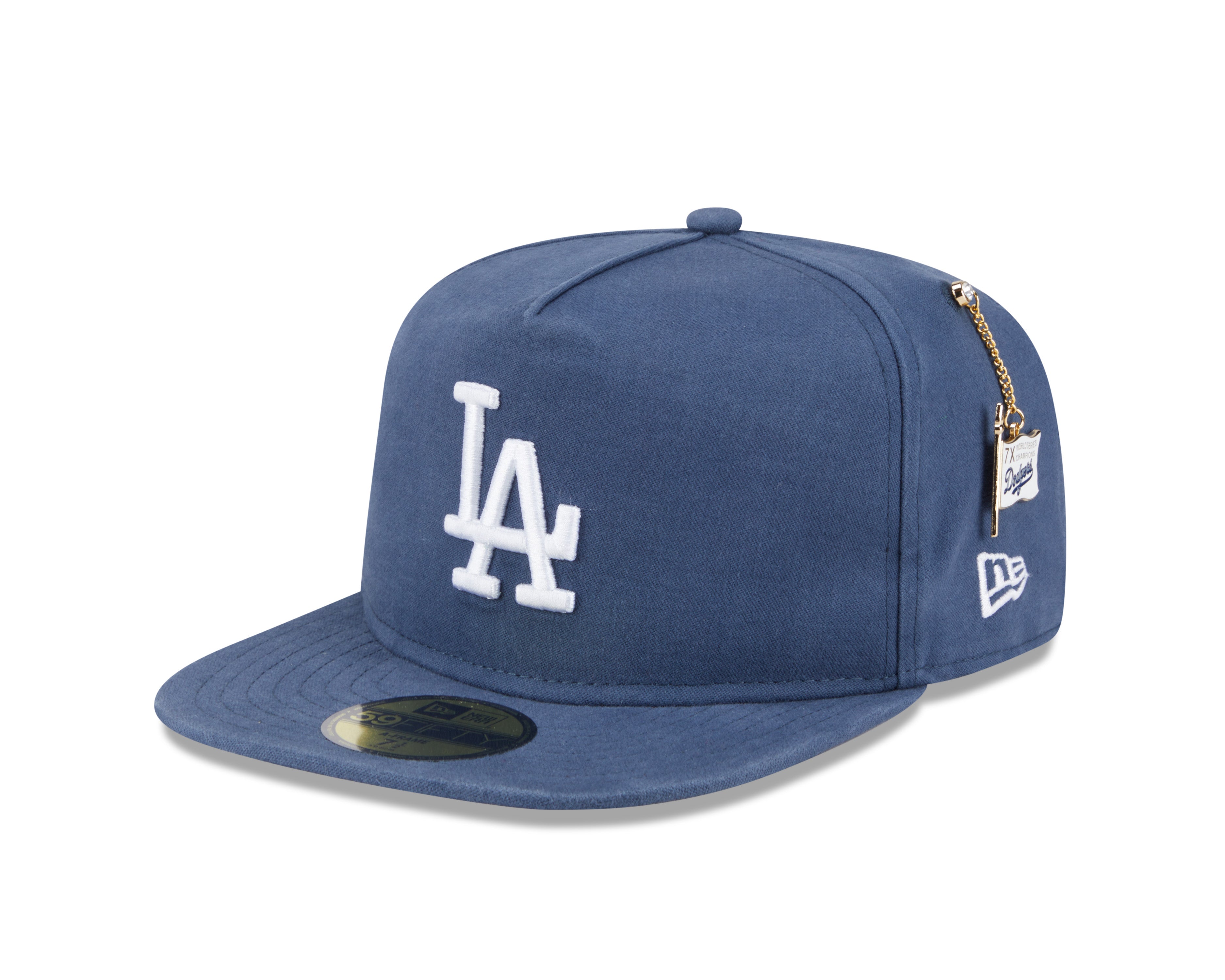New Era - 59FIFTY Fitted A-Frame Cap - Championship Side Flag - Los Angeles Dodgers - Blue - Headz Up 