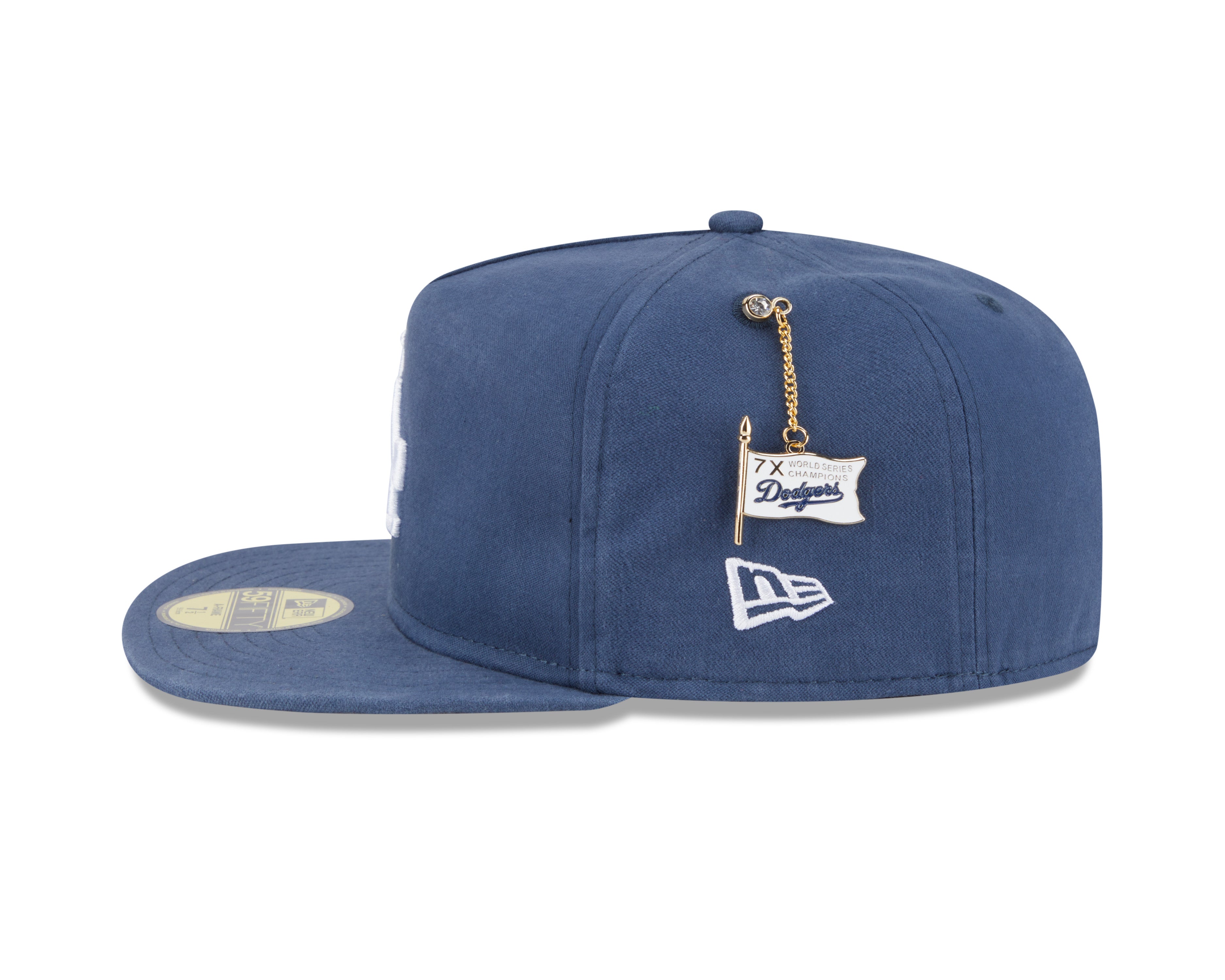 New Era - 59FIFTY Fitted A-Frame Cap - Championship Side Flag - Los Angeles Dodgers - Blue - Headz Up 