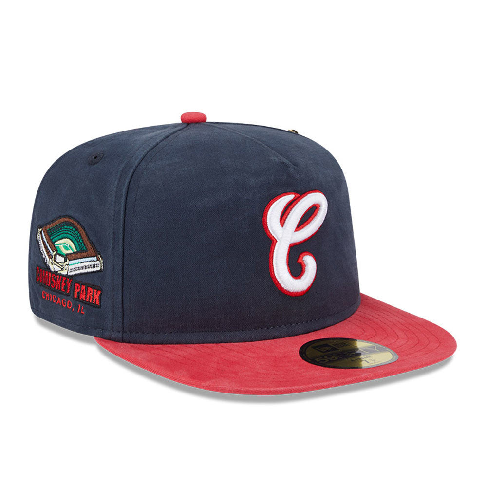New Era - 59FIFTY Fitted A-Frame Cap - Championship Side Flag - Chicago White Sox - Navy - Headz Up 