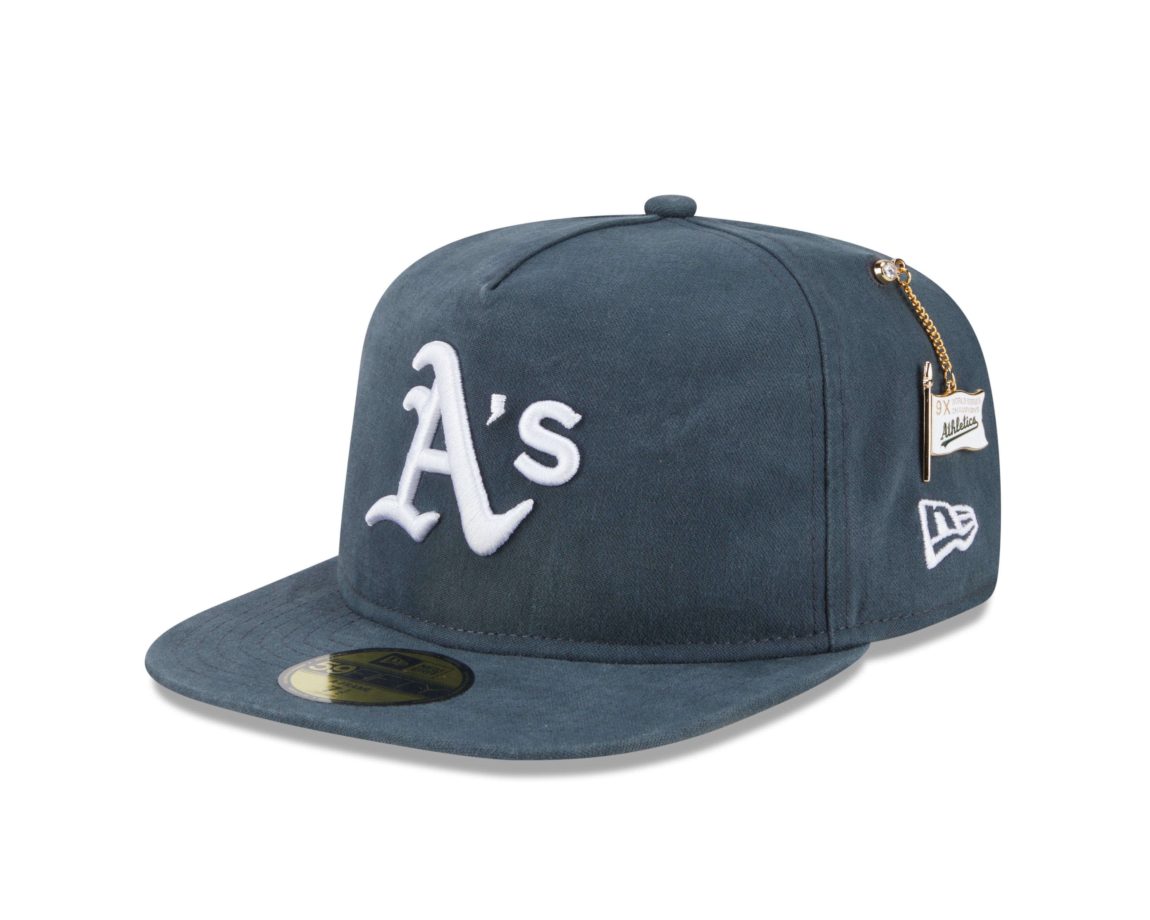 New Era - 59FIFTY Fitted A-Frame Cap - Championship Side Flag - Oakland Athletics - Green - Headz Up 