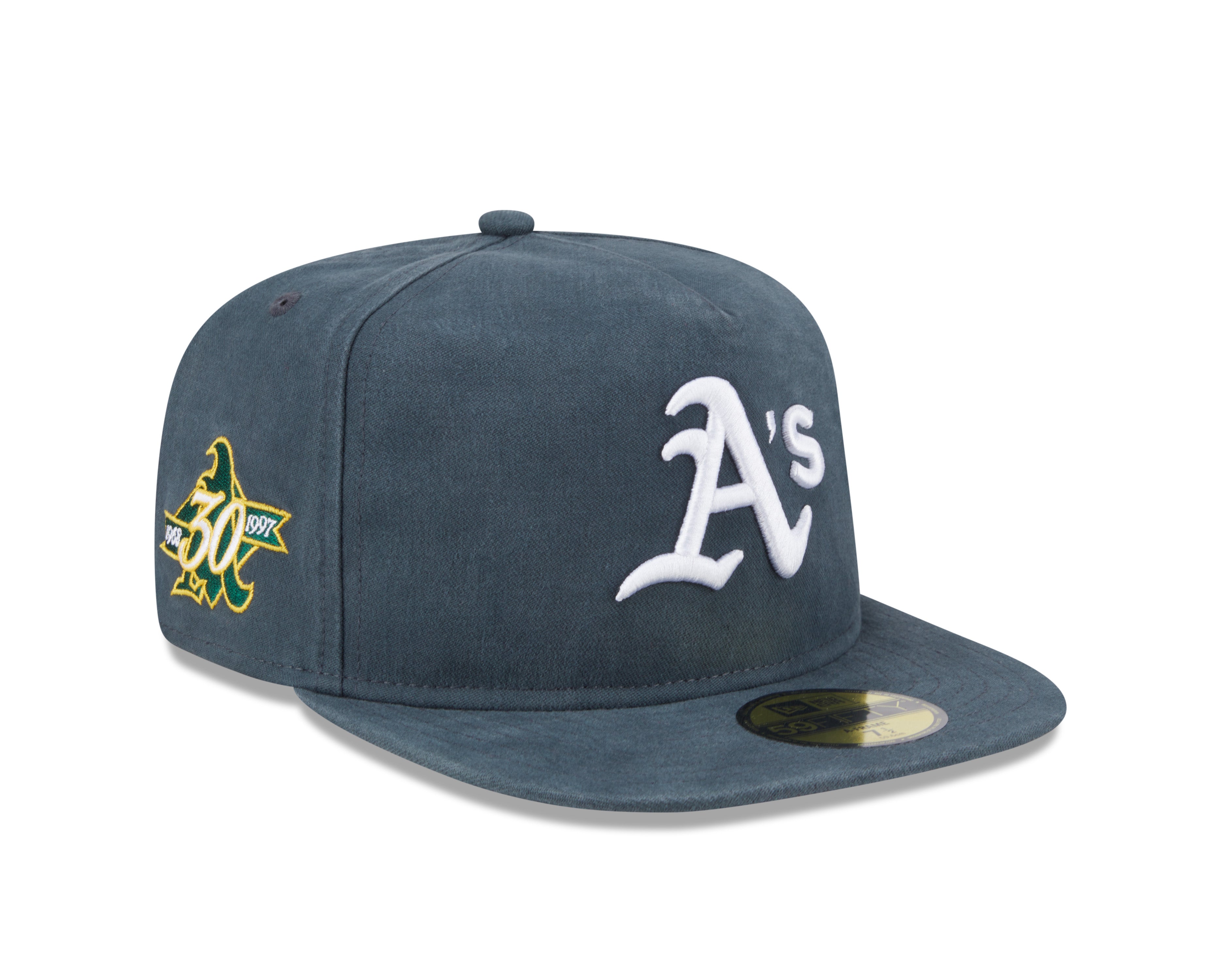 New Era - 59FIFTY Fitted A-Frame Cap - Championship Side Flag - Oakland Athletics - Green - Headz Up 