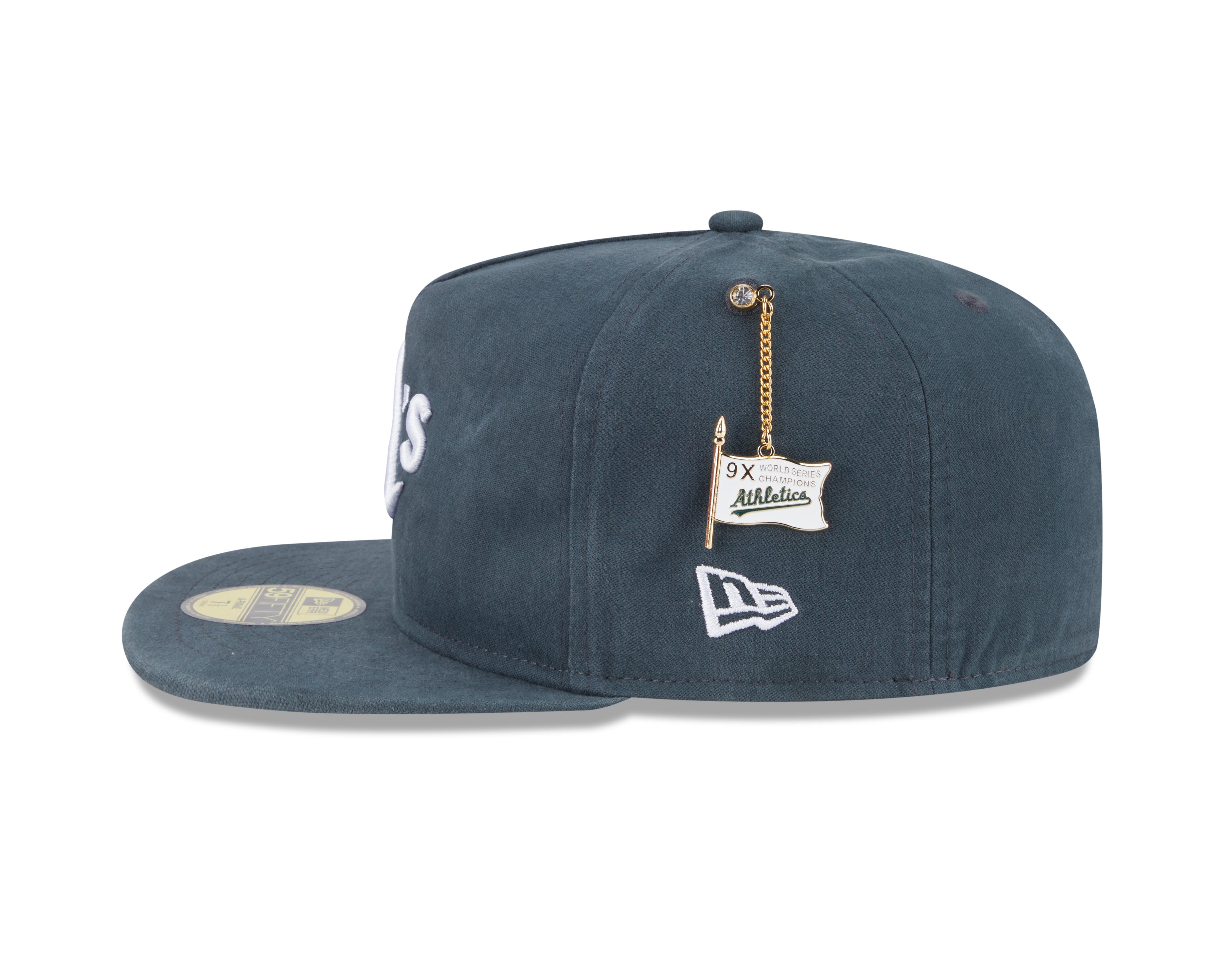 New Era - 59FIFTY Fitted A-Frame Cap - Championship Side Flag - Oakland Athletics - Green - Headz Up 