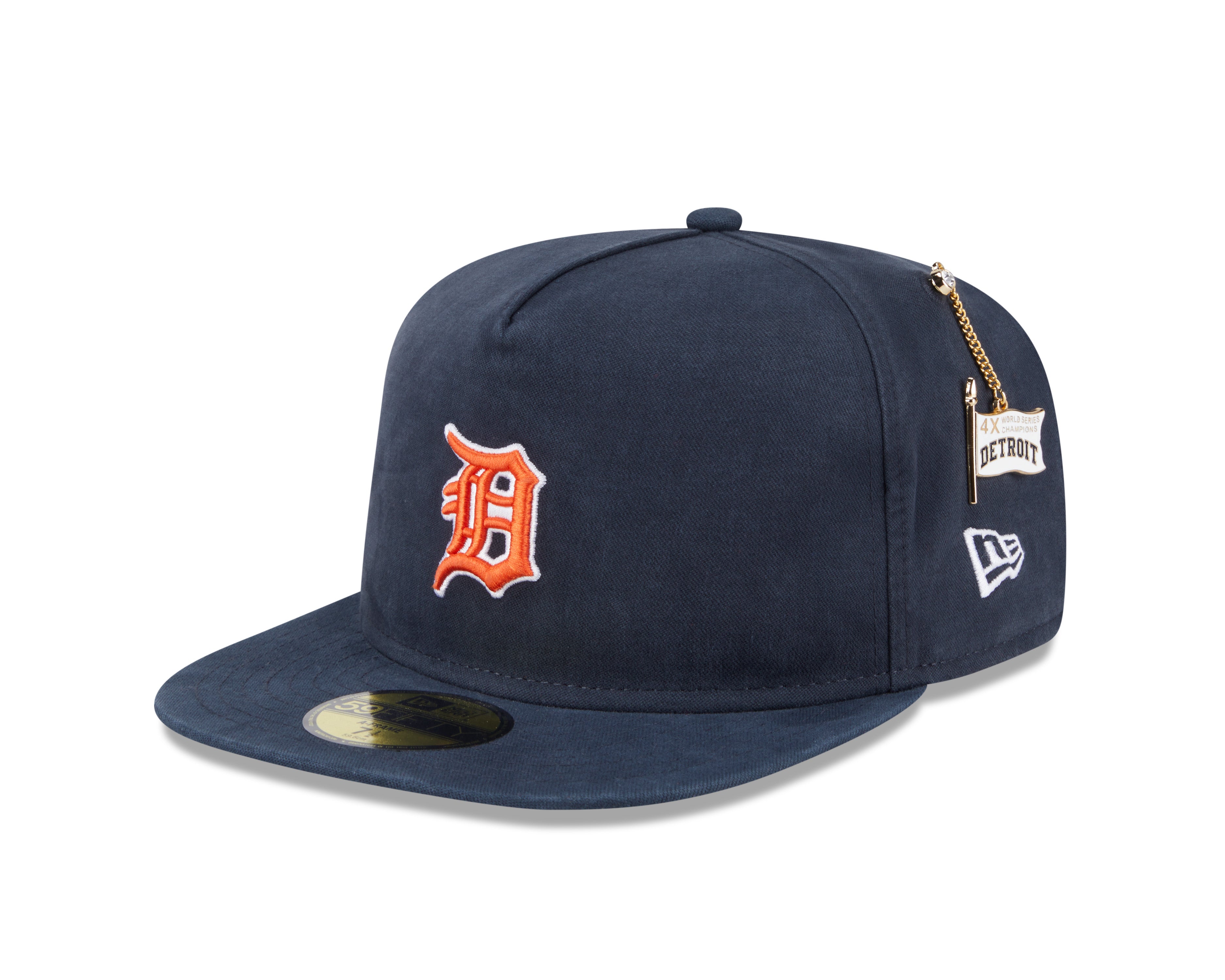 New Era - 59FIFTY Fitted A-Frame Cap - Championship Side Flag - Detroit Tigers - Navy - Headz Up 