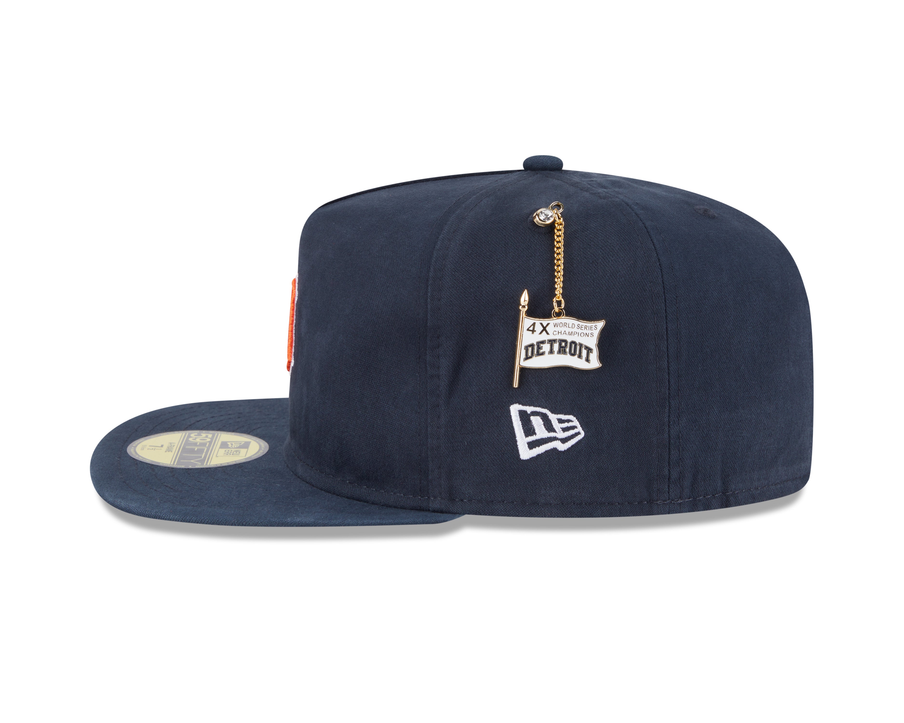 New Era - 59FIFTY Fitted A-Frame Cap - Championship Side Flag - Detroit Tigers - Navy - Headz Up 
