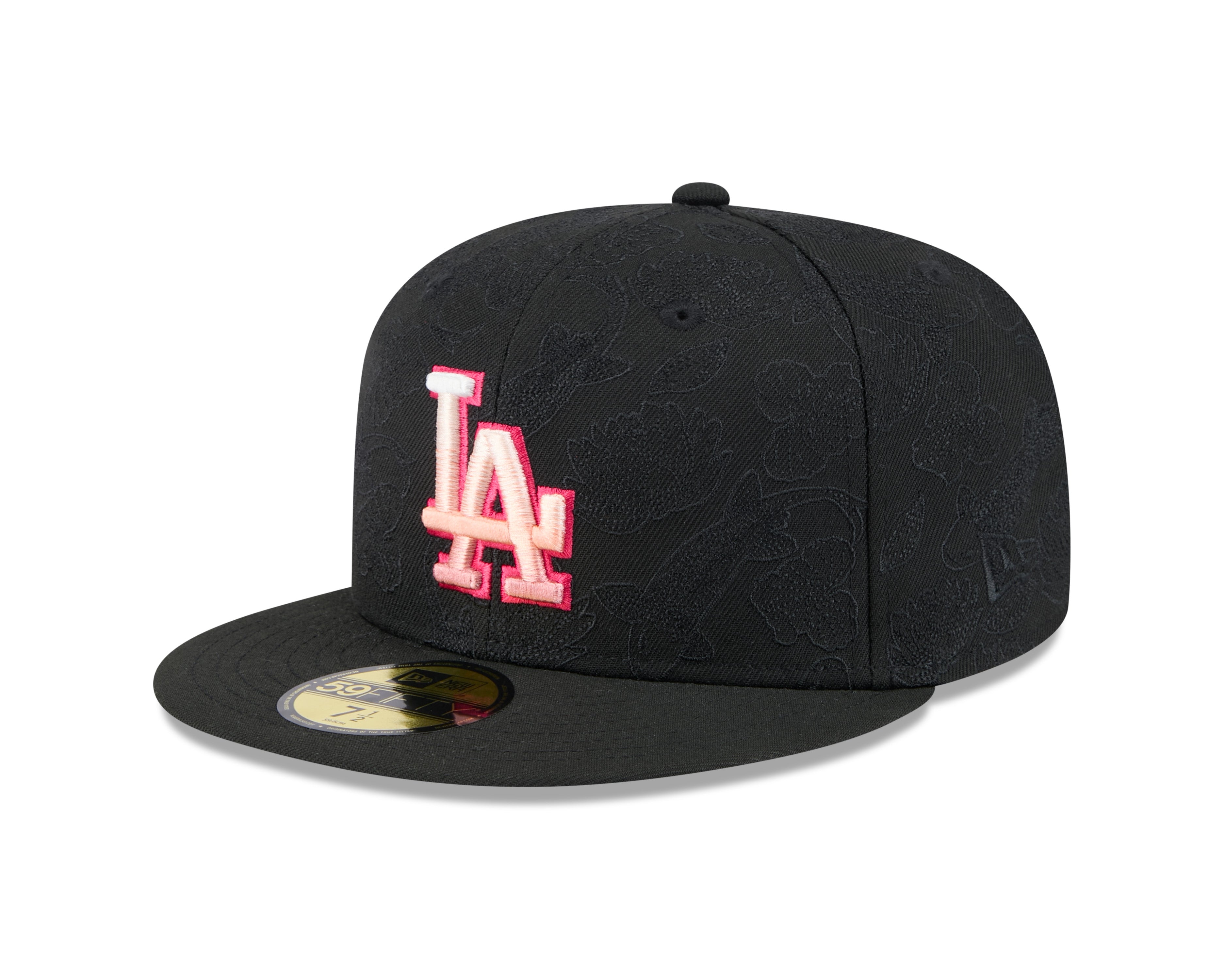 New Era - 59FIFTY Fitted Cap - TONAL KOI - Los Angeles Dodgers - Black/Pink UV - Headz Up 