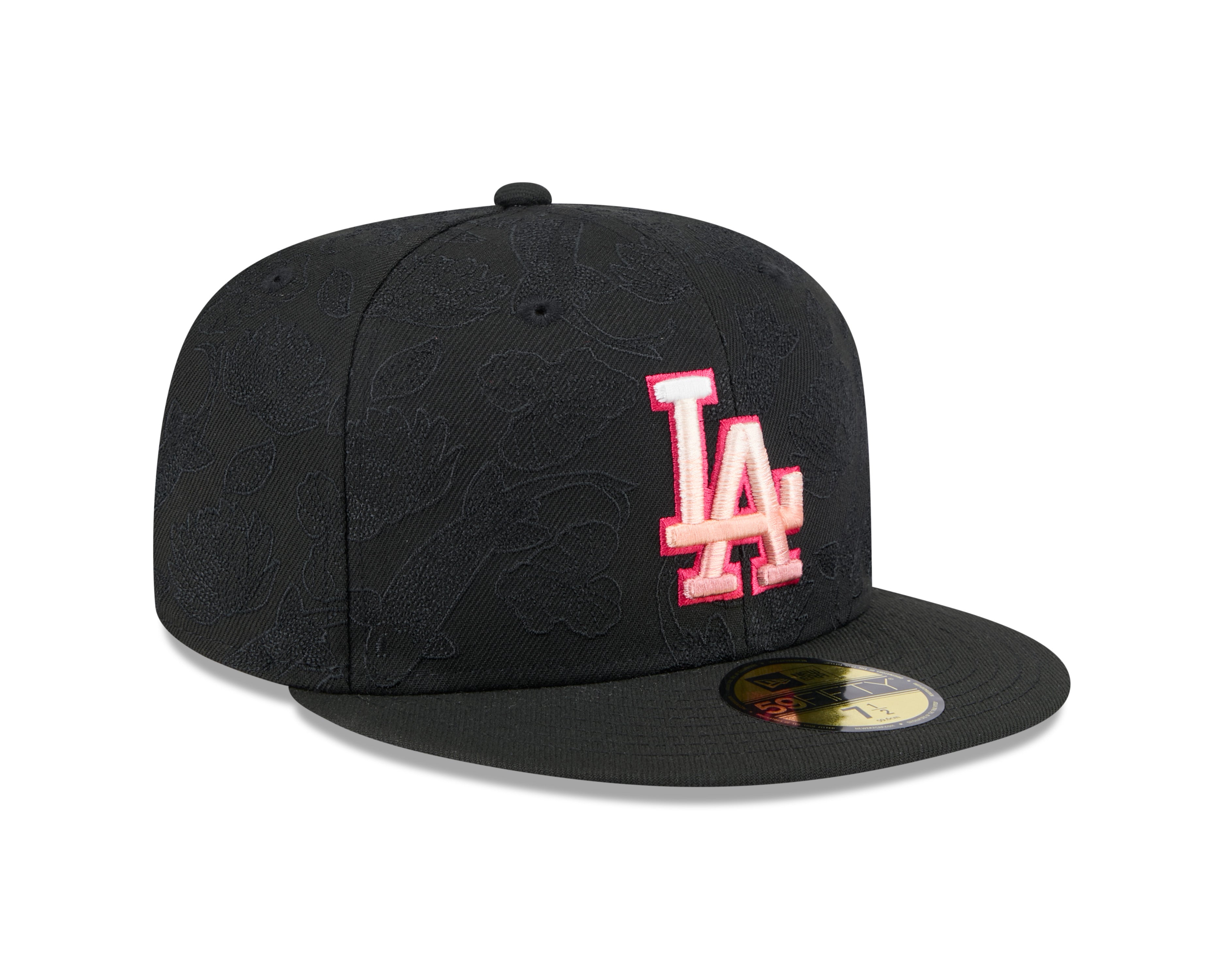 New Era - 59FIFTY Fitted Cap - TONAL KOI - Los Angeles Dodgers - Black/Pink UV - Headz Up 