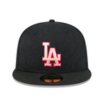 New Era - 59FIFTY Fitted Cap - TONAL KOI - Los Angeles Dodgers - Black/Pink UV - Headz Up 