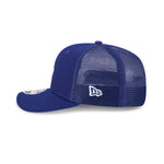 New Era 9SEVENTY stretch mesh snapback cap med Los Angeles Dodgers logo, sort og grå meshmateriale, afslappet stil