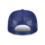 New Era 9SEVENTY Stretch Mesh snapback cap med Los Angeles Dodgers logo, sort og grå meshmateriale, justerbar snapback.