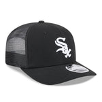 New Era 9SEVENTY stretch mesh snapback cap med Chicago White Sox logo, hvid og sort design, foran og siden visning