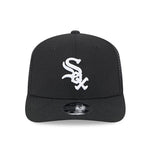 New Era 9SEVENTY Stretch Mesh snapback cap med Chicago White Sox logo, sort og hvid, justerbar snapback.