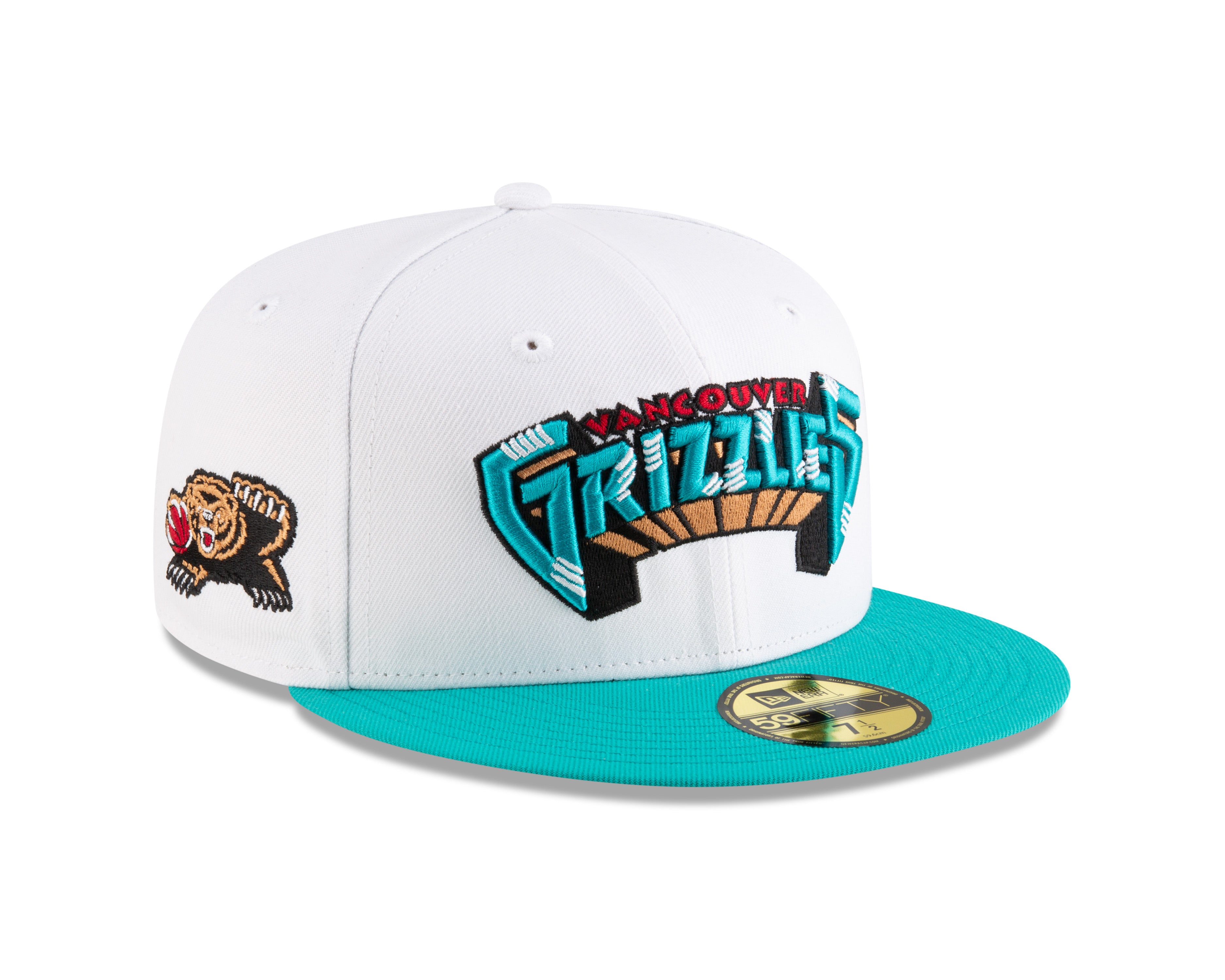 New Era - NBA Classics - 59FIFTY Fitted - Memphis Grizzlies - White/Teal - Headz Up 