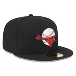 New Era - 59fifty Fitted - MiLB - AC Perf - Quad City River Bandits - Black - Headz Up 