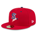 New Era - 59fifty Fitted - MiLB - AC Perf - Spokane Indians - Scarlet - Headz Up 