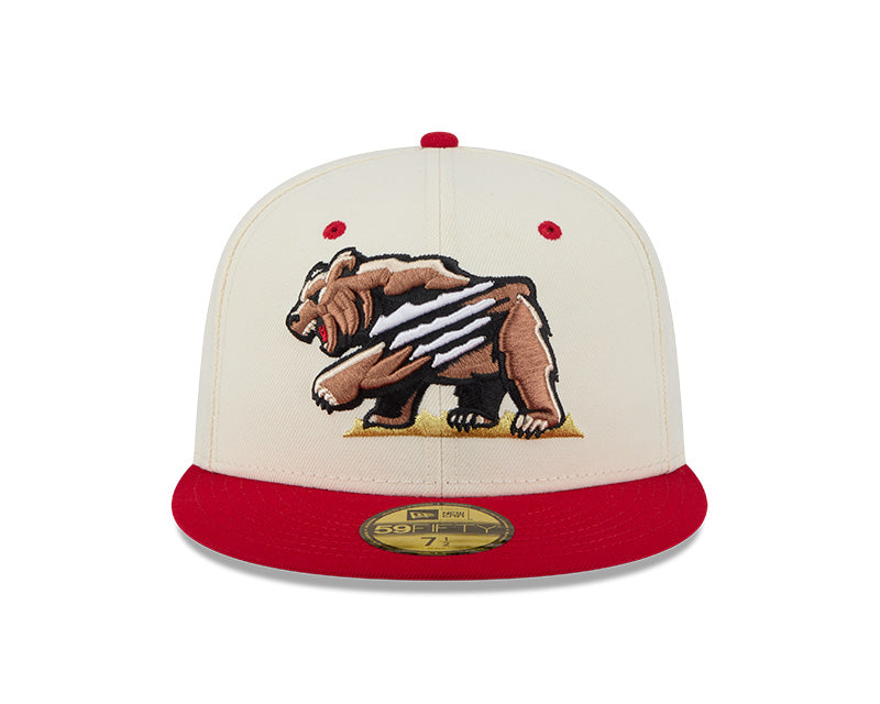 New Era - 59fifty Fitted - MiLB - AC Perf - Fresno Grizzlies - White/Red - Headz Up 