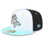 New Era - 59FIFTY Fitted - MiLB - COPA - Hickory Crawdads - White/Turkis/Black - Headz Up 
