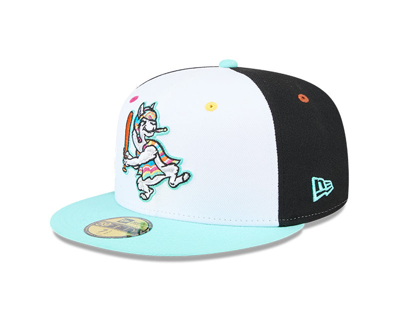 New Era - 59FIFTY Fitted - MiLB - COPA - Hickory Crawdads - White/Turkis/Black - Headz Up 