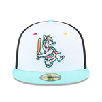 New Era - 59FIFTY Fitted - MiLB - COPA - Hickory Crawdads - White/Turkis/Black - Headz Up 