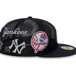 New Era - 59FIFTY Fitted Cap - New York Yankees - AOP MESH - Navy - Headz Up 