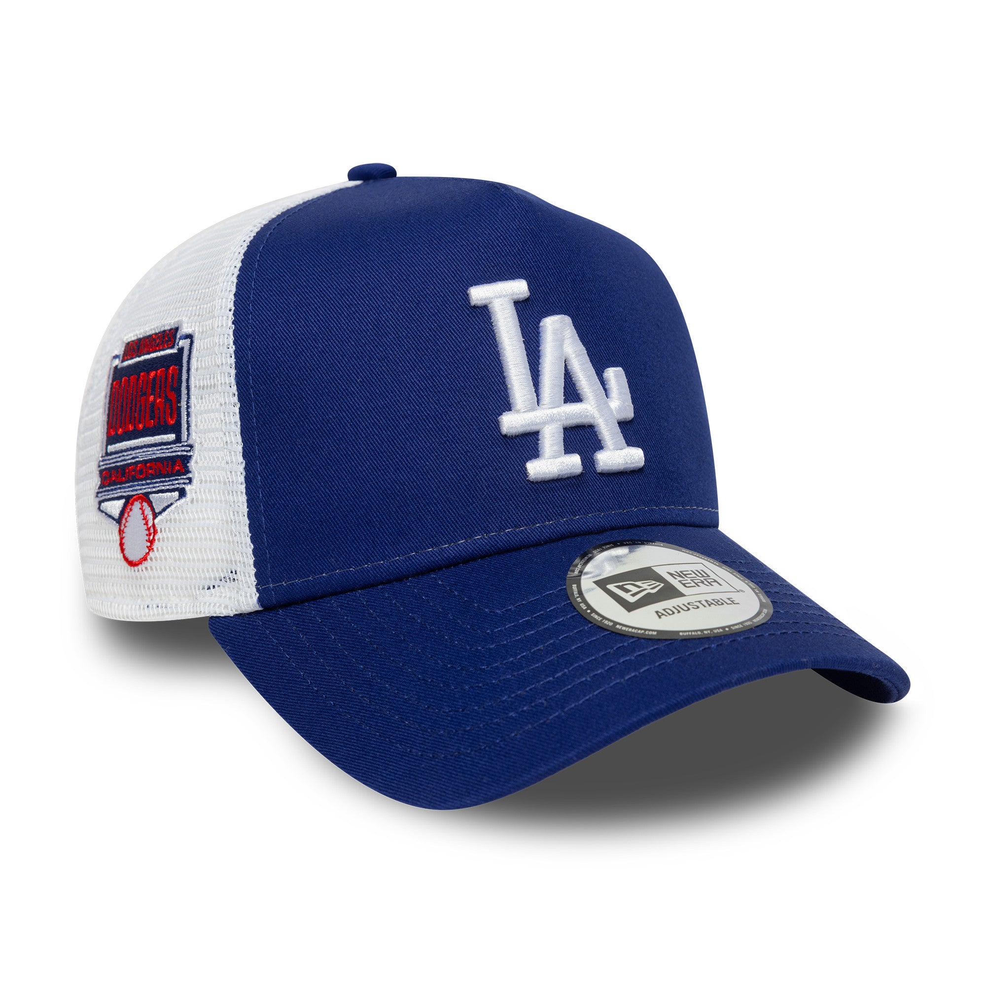 New Era - Los Angeles Dodgers - Side Patch - A-Frame Trucker Cap - Blue - Headz Up 