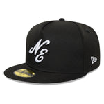 New Era - 59FIFTY Fitted A-Frame Cap - NE SCRIPT - Precurved - Black - Headz Up 