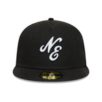 New Era - 59FIFTY Fitted A-Frame Cap - NE SCRIPT - Precurved - Black - Headz Up 