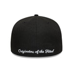 New Era - 59FIFTY Fitted A-Frame Cap - NE SCRIPT - Precurved - Black - Headz Up 