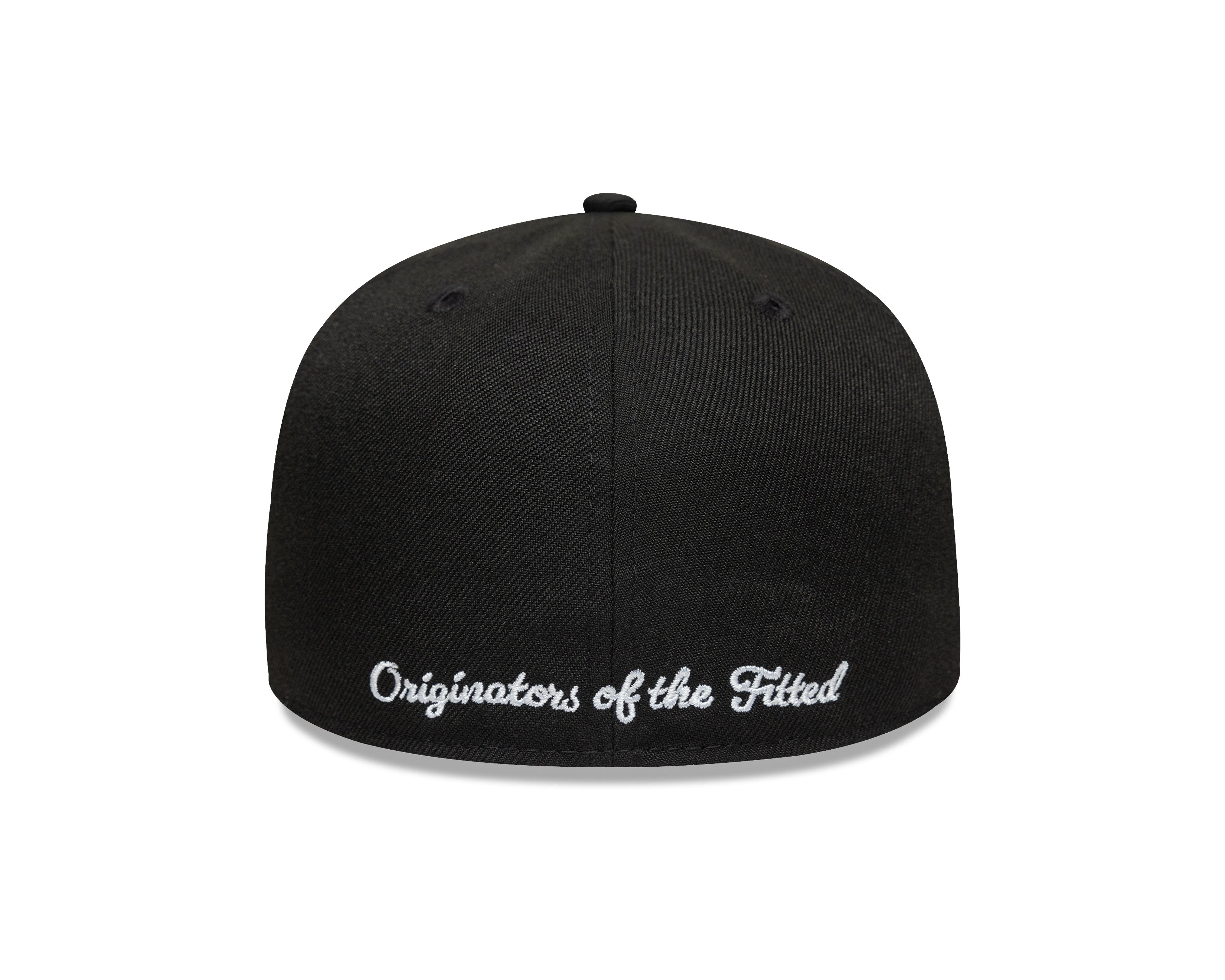 New Era - 59FIFTY Fitted A-Frame Cap - NE SCRIPT - Precurved - Black - Headz Up 