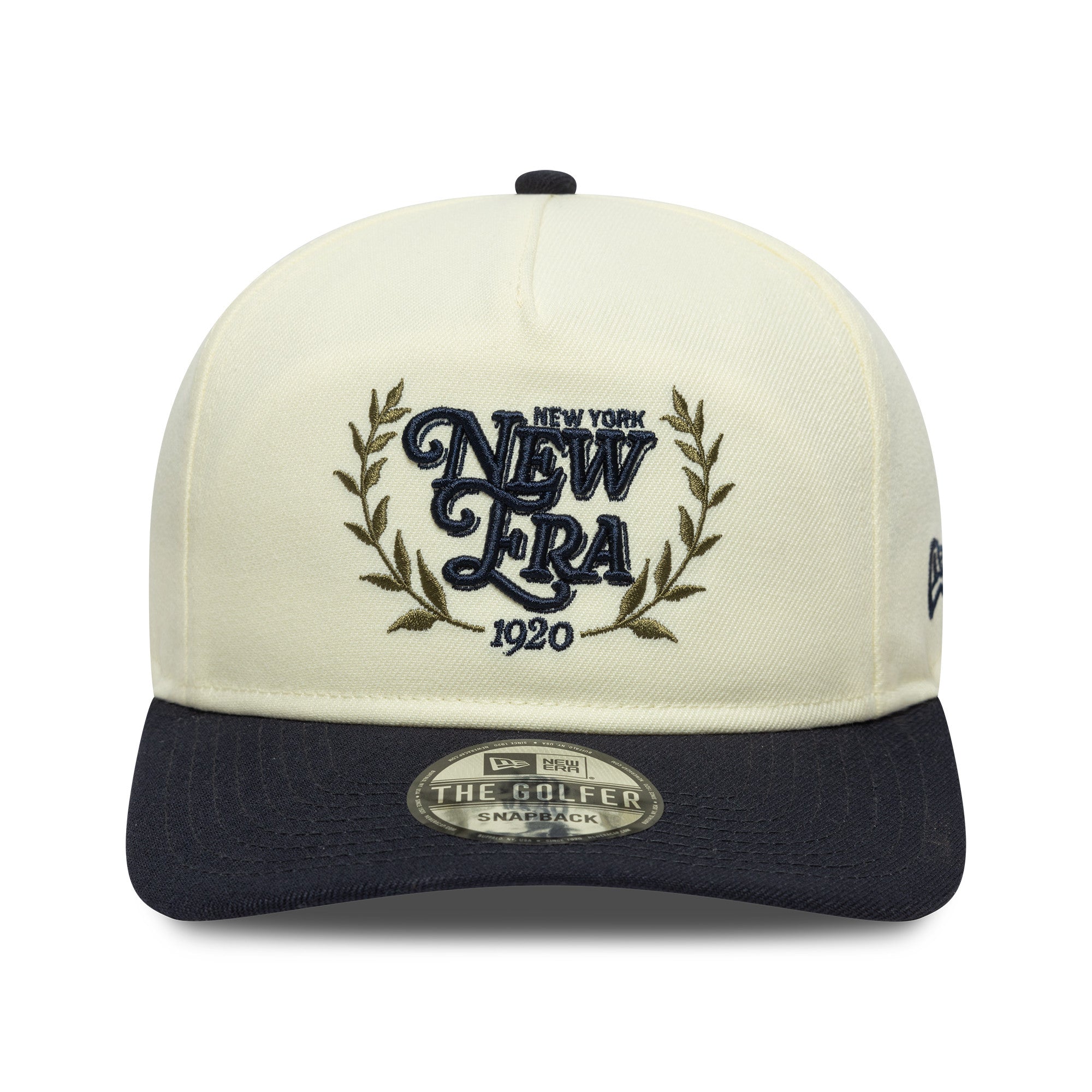 New Era - THE GOLFER Snapback - NE Pre Curved - Light Beige - Headz Up 