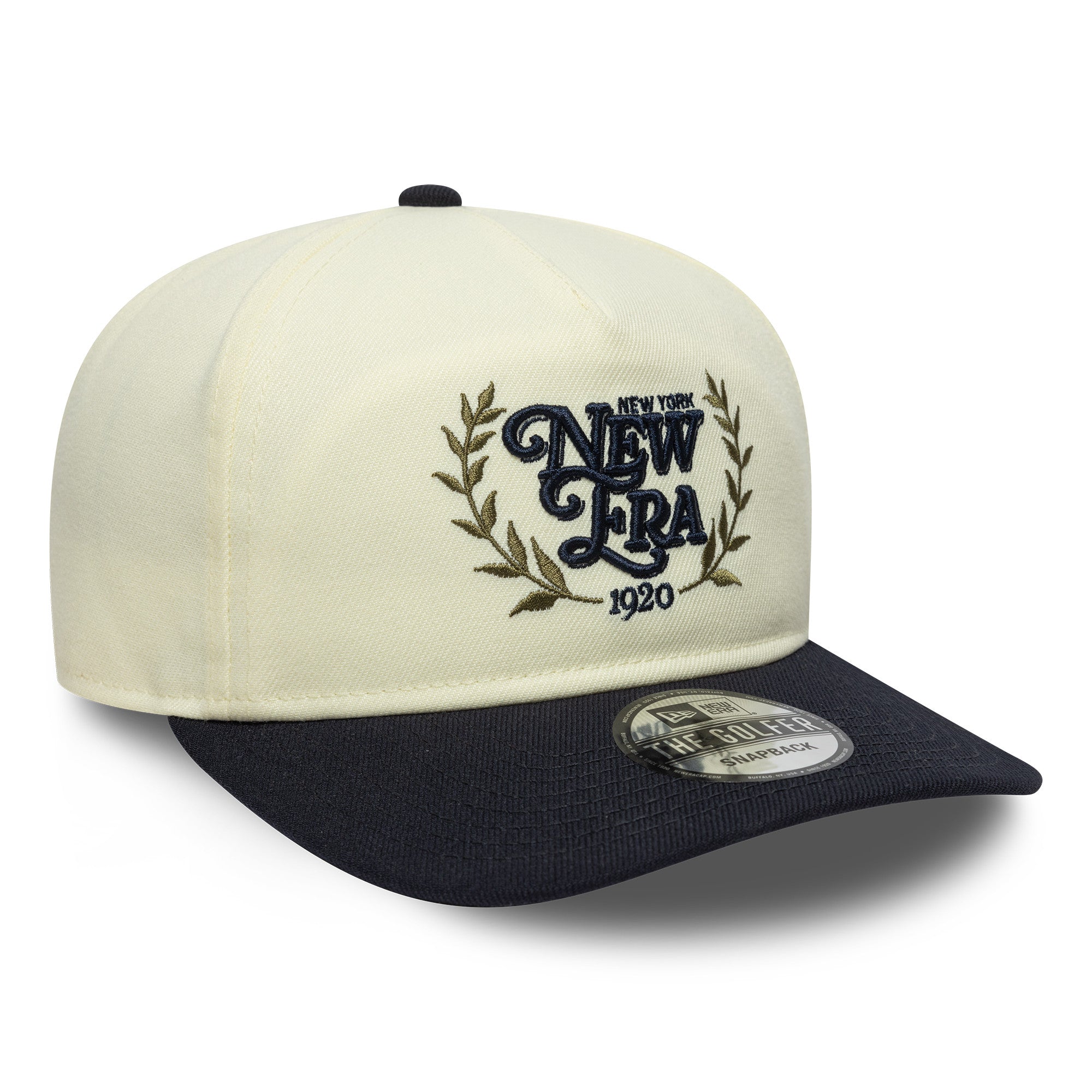 New Era - THE GOLFER Snapback - NE Pre Curved - Light Beige - Headz Up 