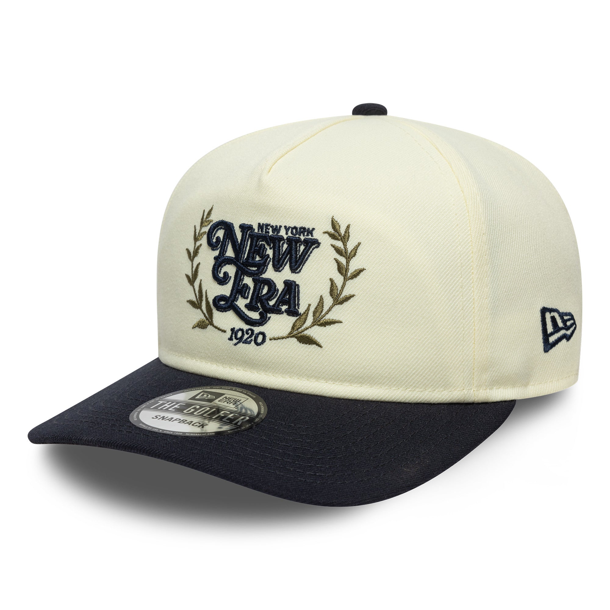 New Era - THE GOLFER Snapback - NE Pre Curved - Light Beige - Headz Up 