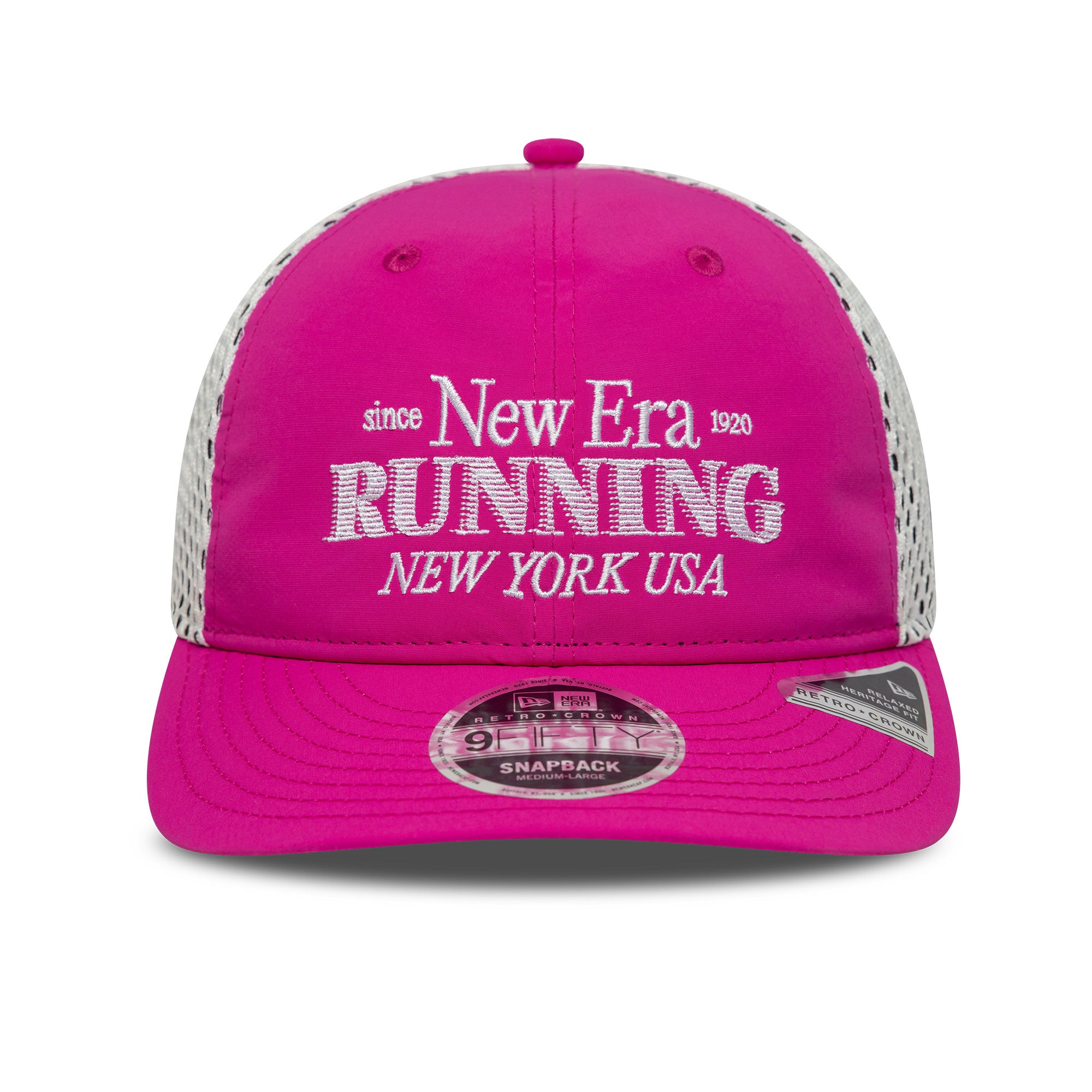 New Era - 9FIFTY Running Retro Crown - Pink/White - Headz Up 