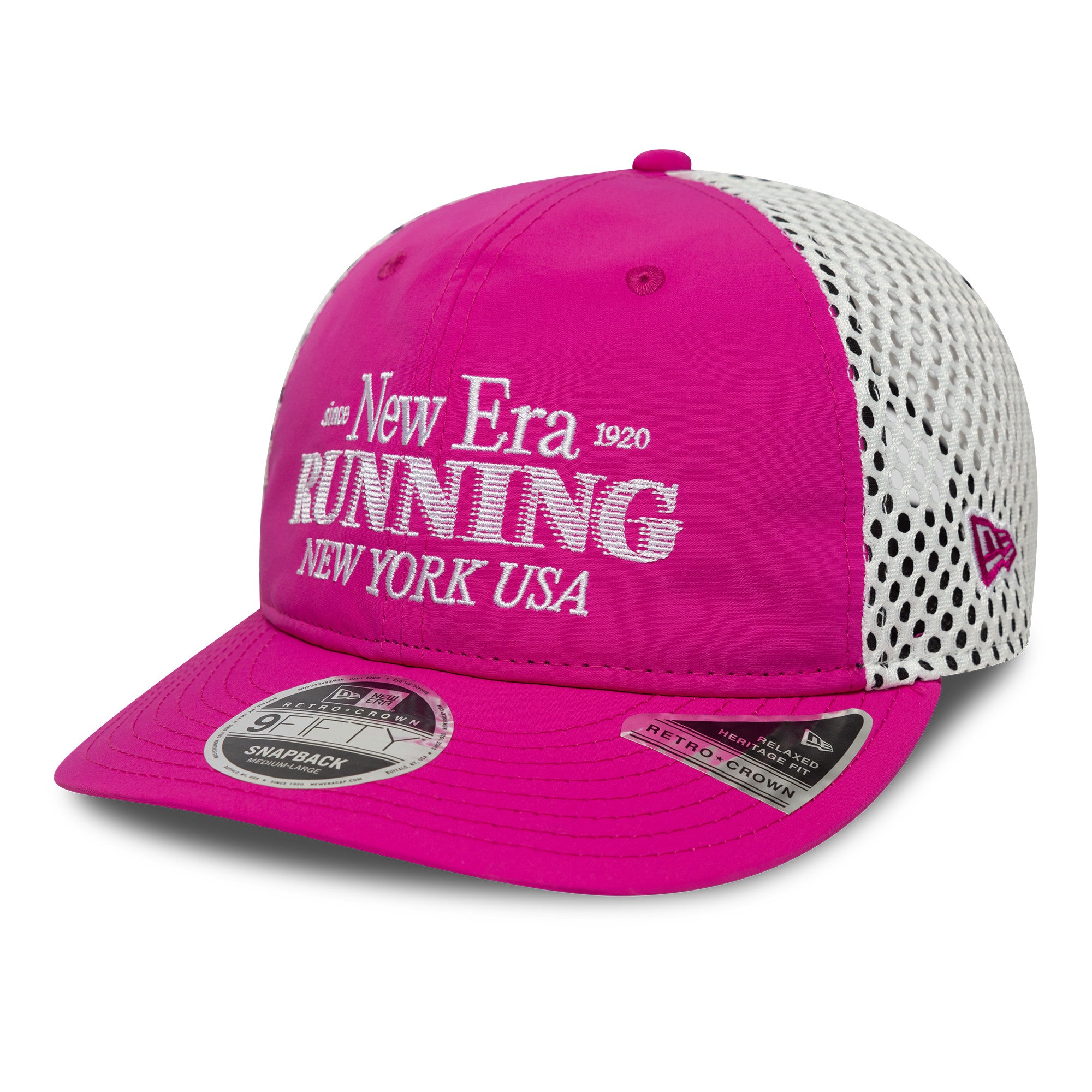 New Era - 9FIFTY Running Retro Crown - Pink/White - Headz Up 