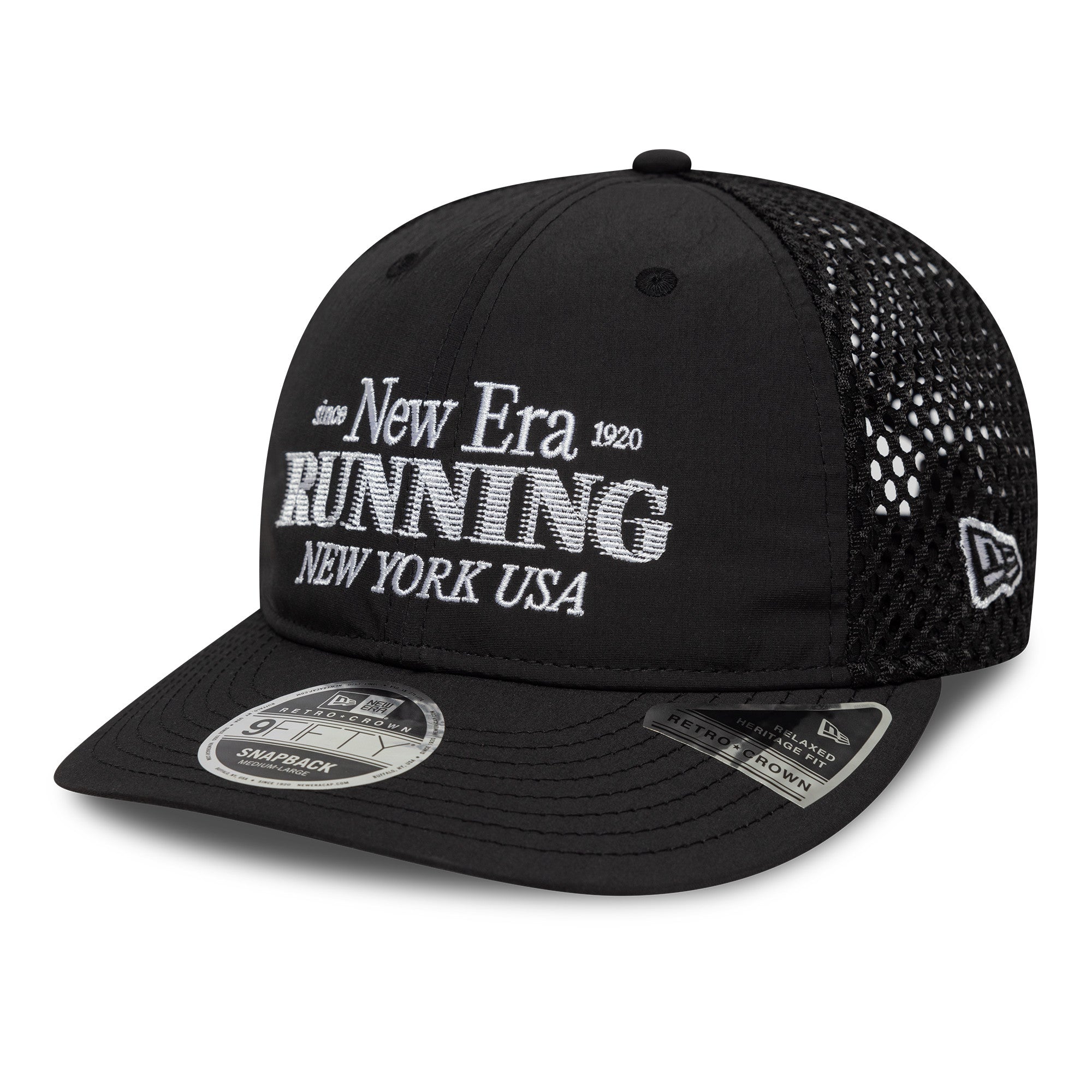 New Era - 9FIFTY Running Retro Crown - Black - Headz Up 