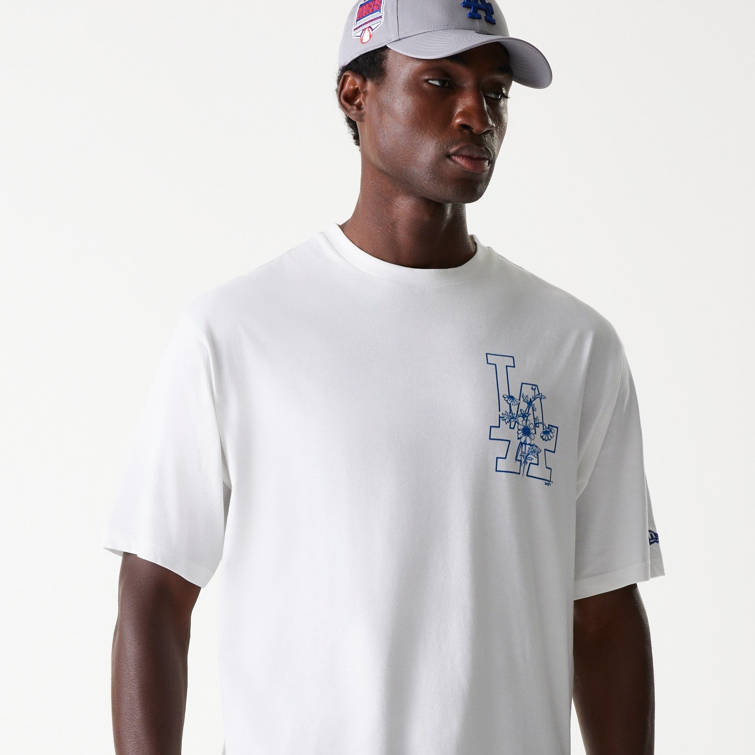 New Era - MLB FLORAL Graphic - Oversize Tee - Los Angeles Dodgers - White - Headz Up 