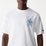 New Era - MLB FLORAL Graphic - Oversize Tee - Los Angeles Dodgers - White - Headz Up 