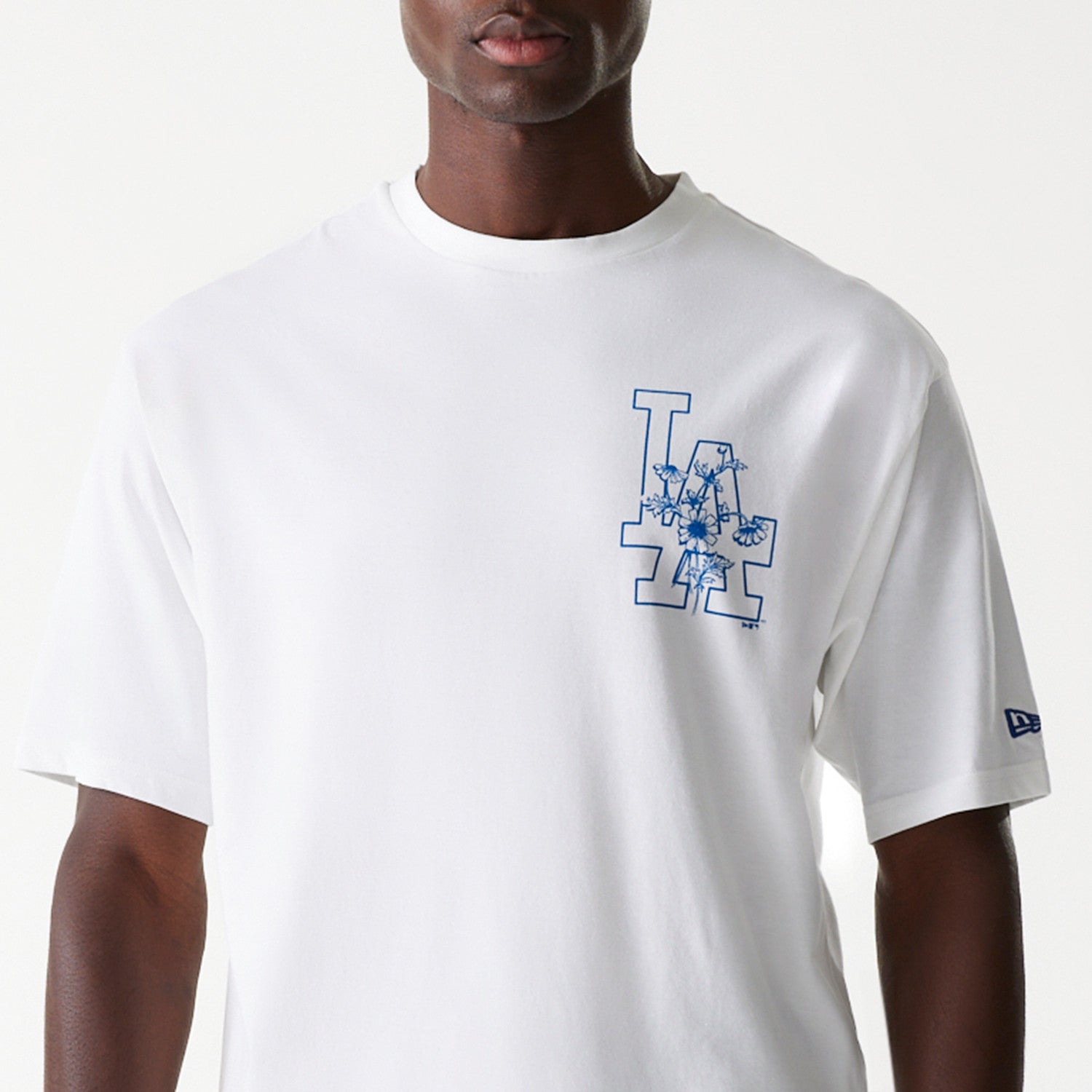 New Era - MLB FLORAL Graphic - Oversize Tee - Los Angeles Dodgers - White - Headz Up 