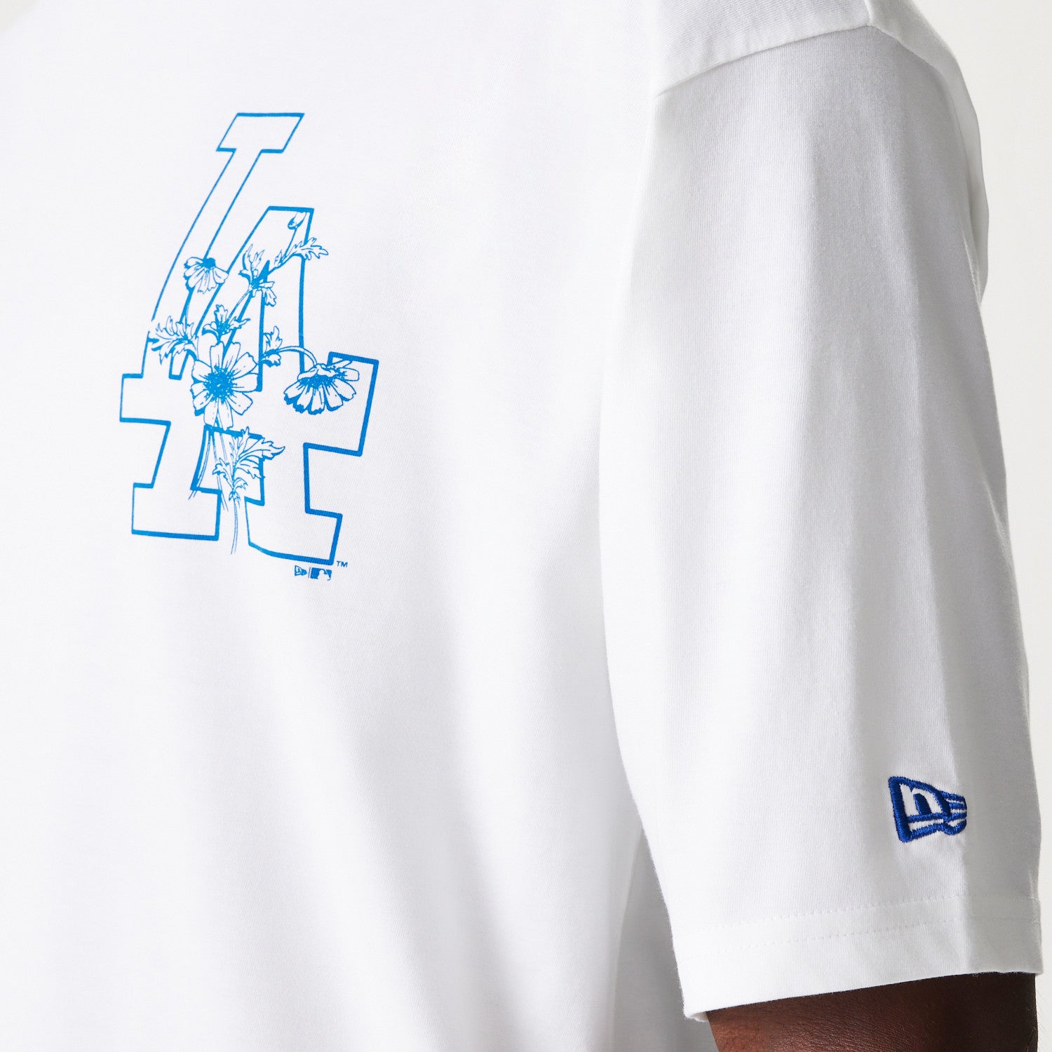 New Era - MLB FLORAL Graphic - Oversize Tee - Los Angeles Dodgers - White - Headz Up 