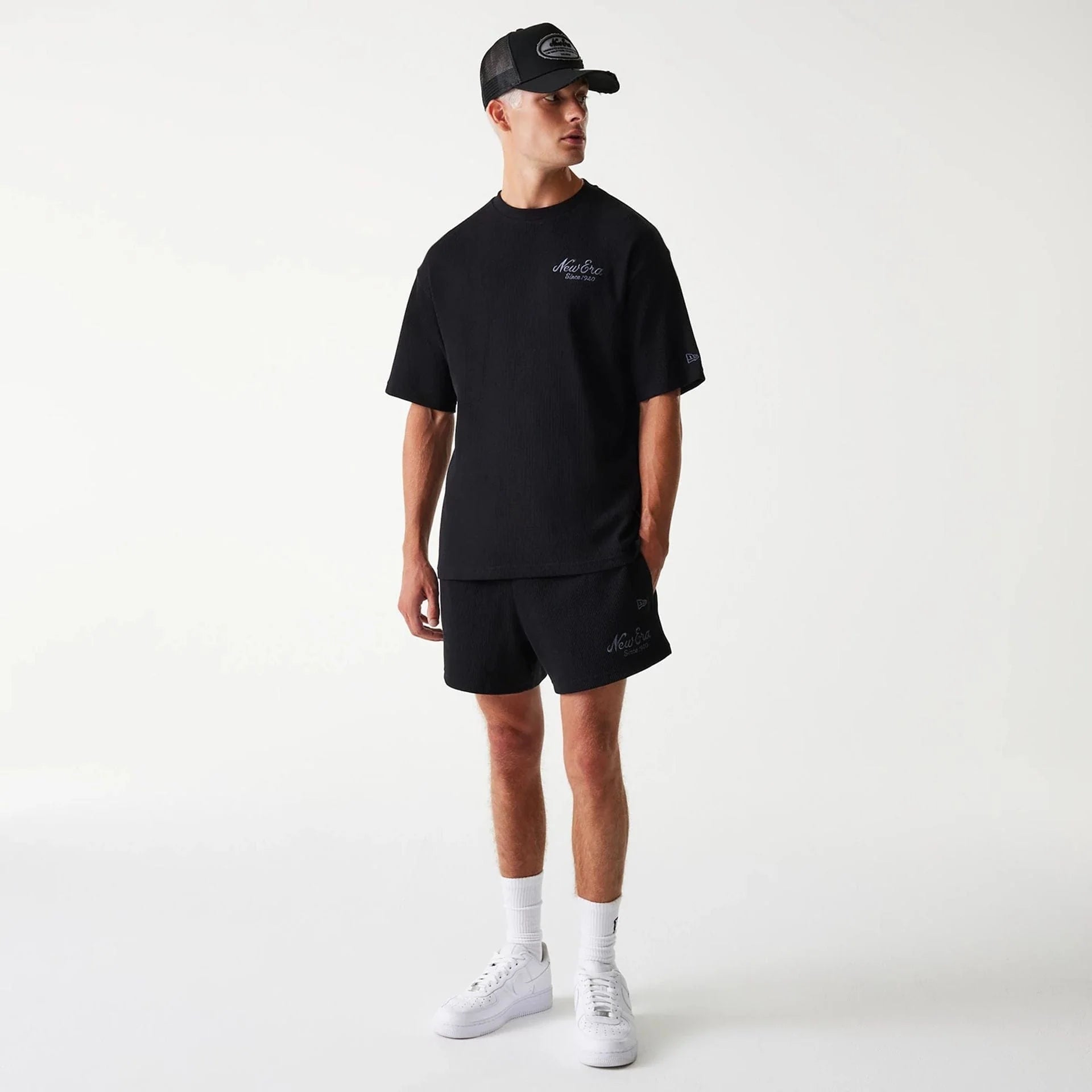 New Era - MLB WAFFLE Shorts - Black - Headz Up 