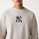 New Era - MLB WAFFLE - Oversize Crewneck - New York Yankees - Stone - Headz Up 
