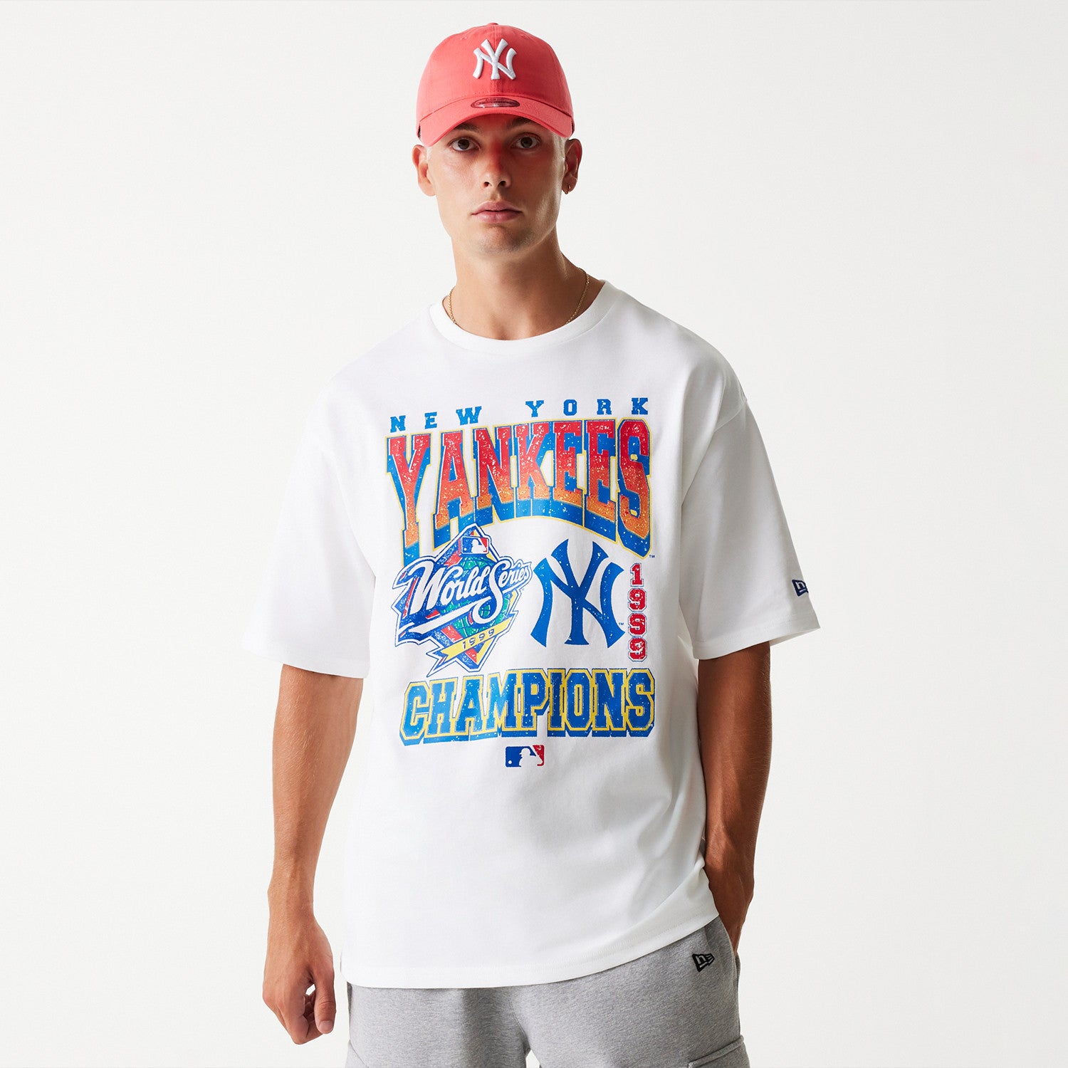 New Era - MLB World Series - Oversize Tee - New York Yankees - White - Headz Up 