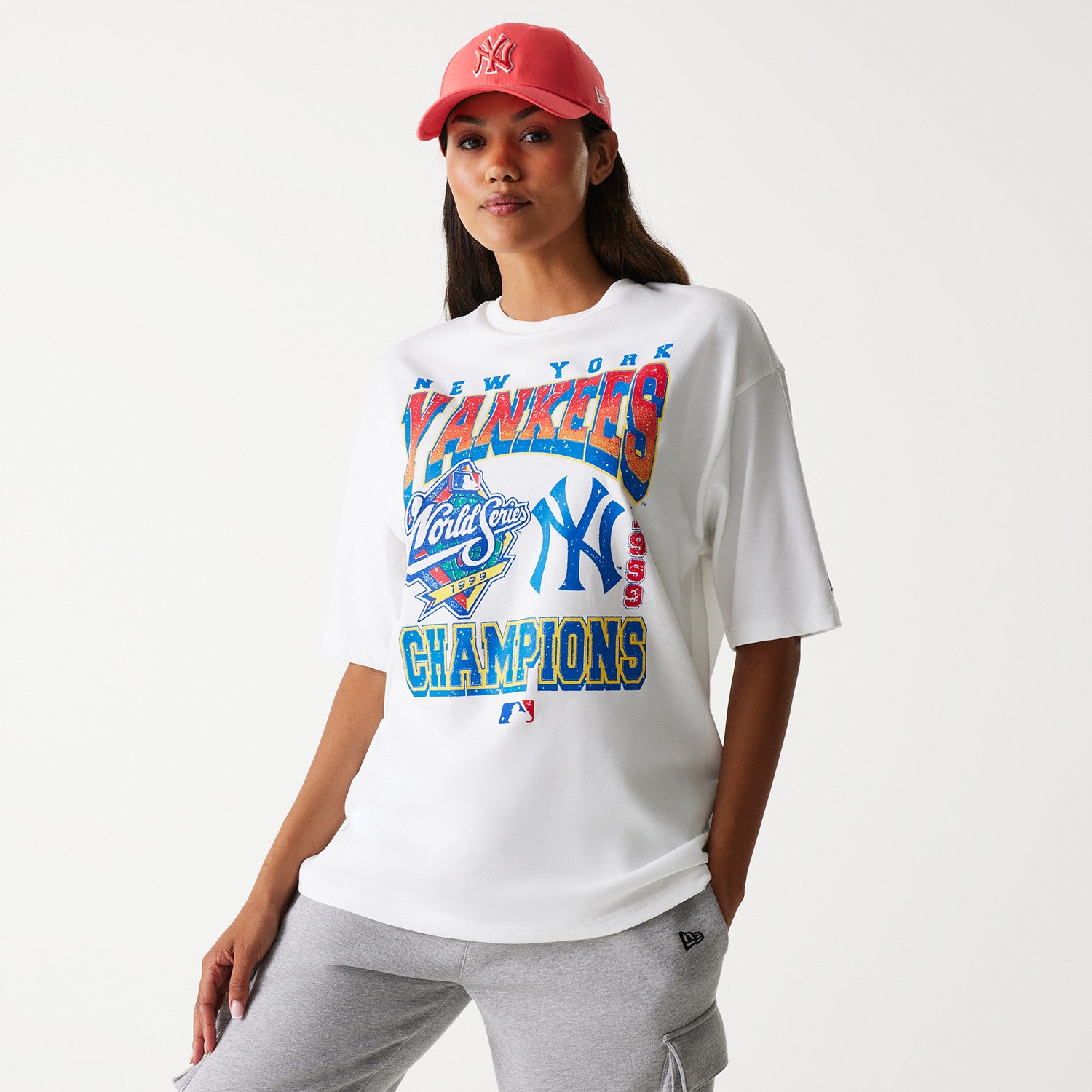 New Era - MLB World Series - Oversize Tee - New York Yankees - White - Headz Up 