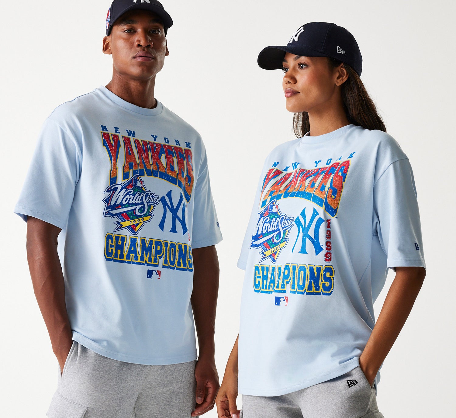 New Era - MLB World Series - Oversize Tee - New York Yankees - Blue - Headz Up 