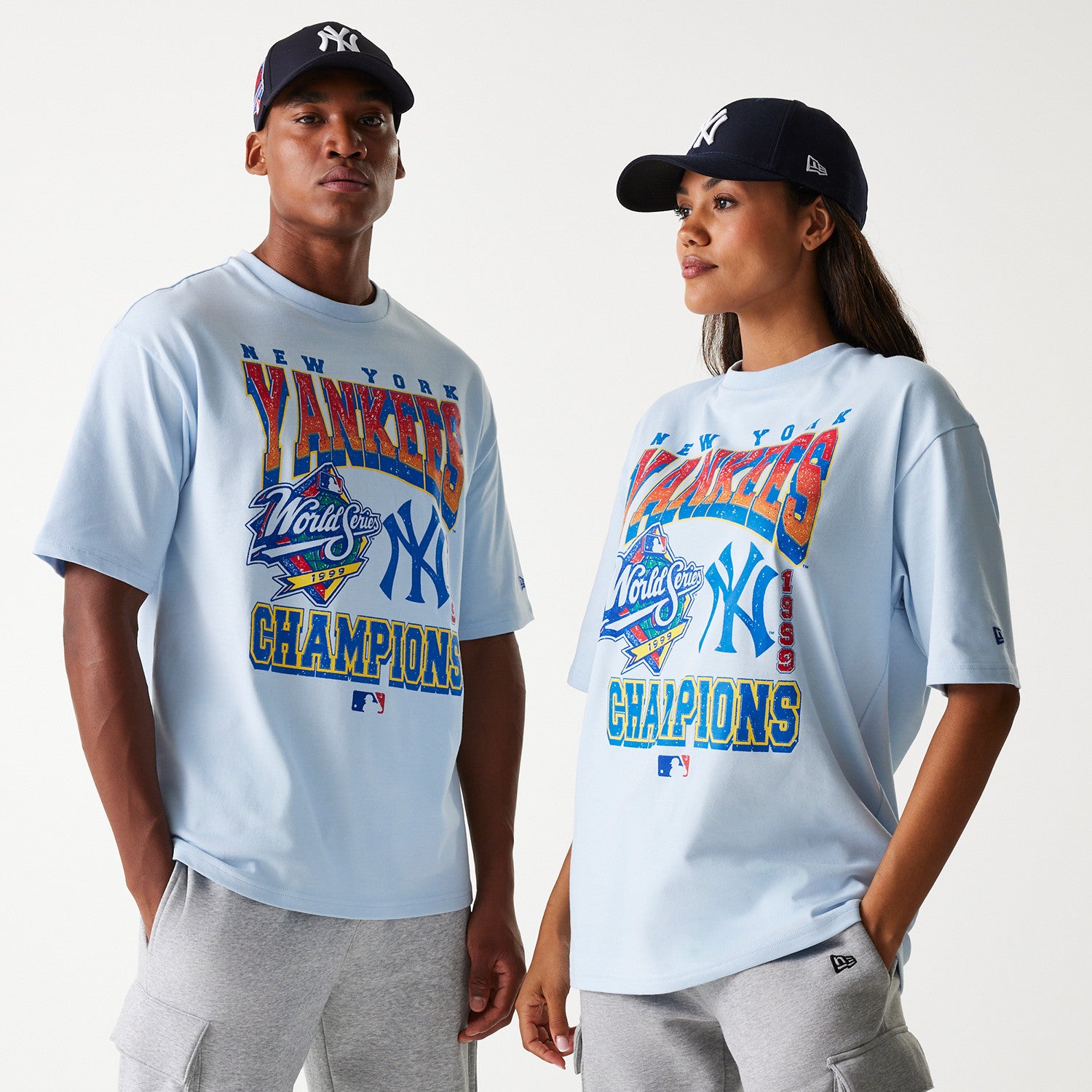 New Era - MLB World Series - Oversize Tee - New York Yankees - Blue - Headz Up 